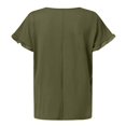 thumbnail image 3 of Playera Casual de Manga Corta Gibobby para Mujer con Volantes Sexy Verano, 3 of 4