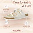 thumbnail image 2 of Cushionaire Lang Slip On Cork Footbed Sandals for Women – Comfortable Slides with Adjustable Buckle, Casual Summer Sandals for Women, 2 of 8