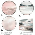 thumbnail image 3 of Designart "Coastal Waves in Pink Hue I" Modern Landscape Beach Metal Art Print, 3 of 5