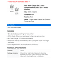 thumbnail image 2 of Rear Brake Caliper Set 2 Piece - Compatible with 2003 - 2011 Honda Element 2004 2005 2006 2007 2008 2009 2010, 2 of 2