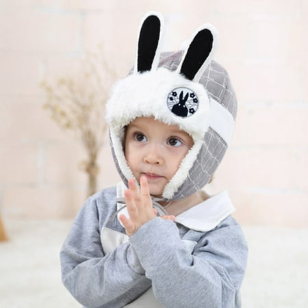 

TANGNADE baby essentials Children Kids Girls Boys Winter Cartoon Rabbit Ears Villus Keep Warm Hat