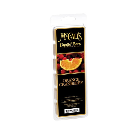 McCall’s Candles | Orange Cranberry | Scented Wax Melt | Bright Citrus & Spiced Cranberry Undertones | 6-Piece Break-Apart Bar | 12–24 Hours Per Wedge | Poured in the USA | 5.5 oz