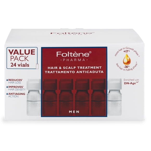 Tratamiento para cabello y cuero cabelludo Foltene: Hombres - Reparación de daños y adelgazamiento para hombres de todo tipo natural - Suero nutritivo para restaurar la plenitud Prevenir y aliviar los