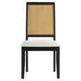 thumbnail image 6 of Side Dining Chair, Set of 2, Black, Fabric, Kitchen Cafe Bistro Hospitality Restaurant, Modern Contemporary HB36821, 6 of 10