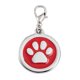 thumbnail image 3 of 10pcs Adorable Zinc Alloy Pet Tag Dog Footprints Chain Hanging Creative Pets Pendent for Pet Dog Puppy (Red 2.5x0.2cm), 3 of 3