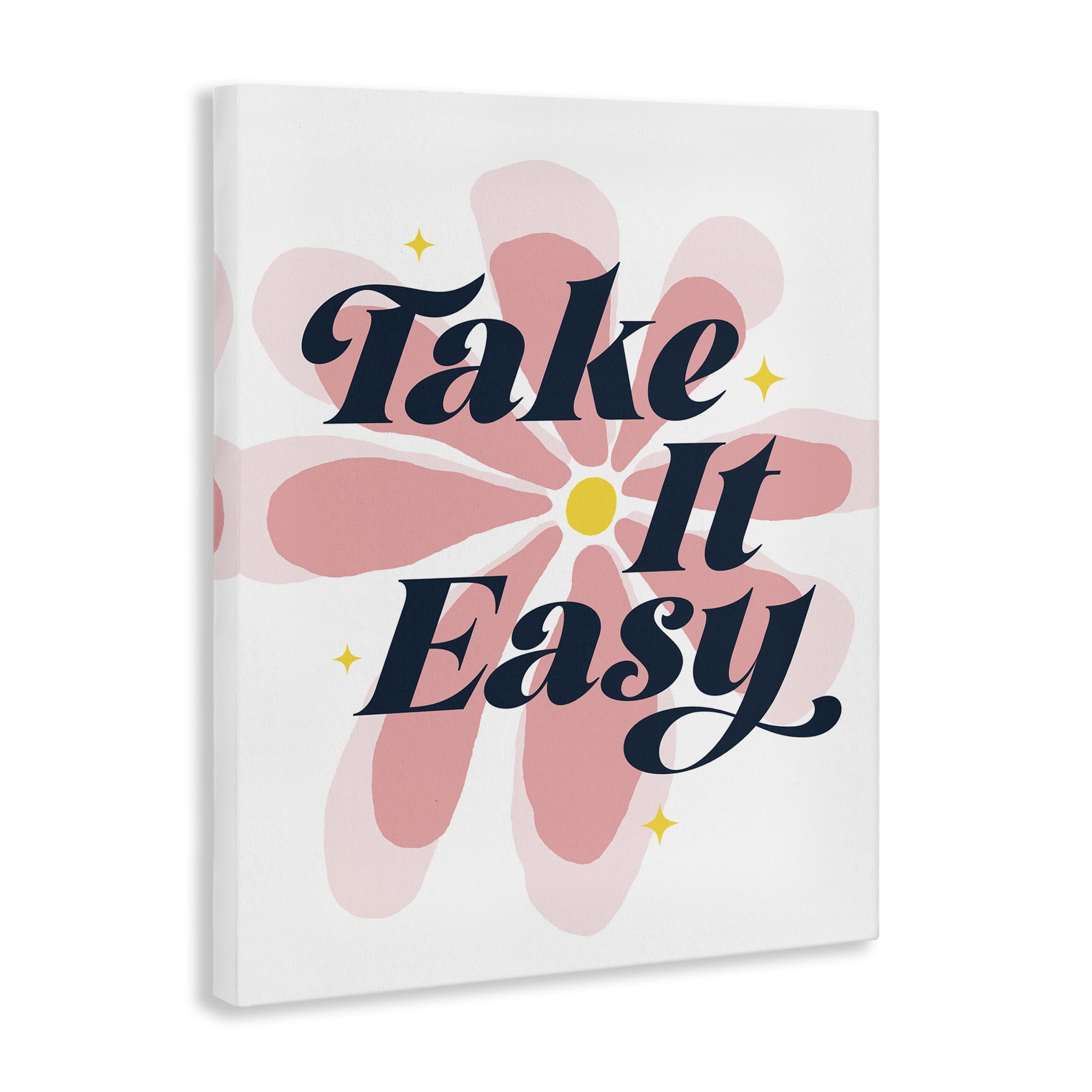 Stupell Industries Groovy Take It Easy Plants & Flowers Painting Wrapped Canvas Art Print Wall Art, 16 x 20