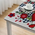 thumbnail image 4 of BANET Waterproof Tablecloths Rectangle, Washable Polyester Fabric Table Cloth, Love Heart Rose Red Black Plaid Striped Oil Proof Wipeable Table Cover for Kitchen White, 4 of 7