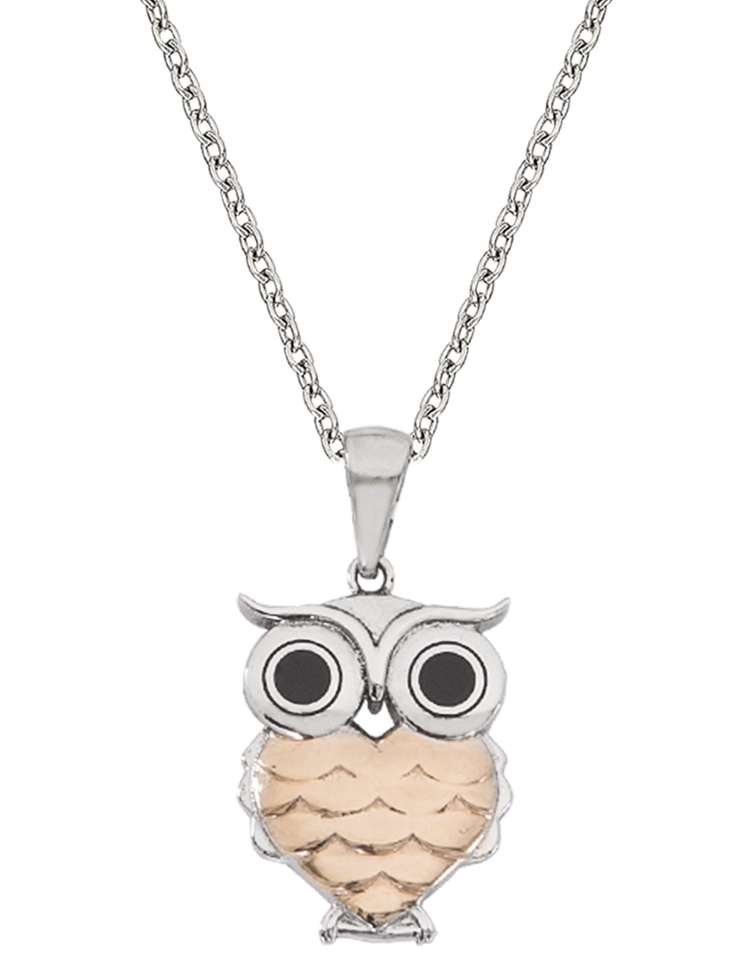Connections from Hallmark Stainless Steel Owl Pendant, 18