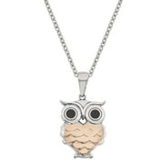 Connections from Hallmark Stainless Steel Owl Pendant, 18"