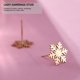 thumbnail image 5 of 2 pares de pendientes de copo de nieve navideños, elegantes pendientes de botón para dama, para fiestas diarias., 5 of 6