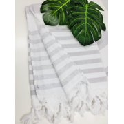 One sided Terry Towel - Sand free beach and Bath towel- Gray