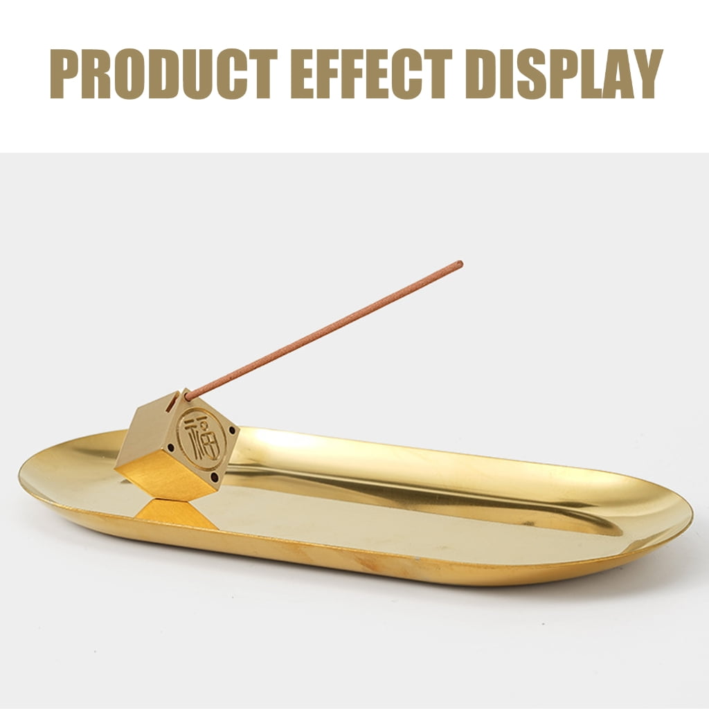 ZPAQI Durability Brass Incenses Holder Tray for Stress Relief and Concentration