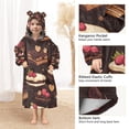 thumbnail image 3 of FORMRS Wearable Blanket Hoodie with Sleeves for Kids Cozy Flannel Sweatshirt, Sweet Cakes, 3 of 7