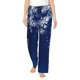 thumbnail image 1 of Balery Christmas Blue Pantalones de pijama para mujer, pijamas ultraligeros, pantalones de estar por casa-Medium, 1 of 6
