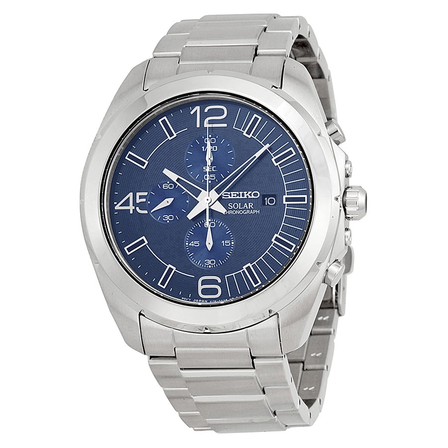 seiko solar chronograph blue dial