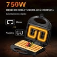 thumbnail image 4 of Waflera de 750 W, Waflera Electrica de Acero Inoxidable con Placa de Cocción, Waflera Mini con Revestimiento Antiadherente para Gofres Dobles, Hash Browns, Desayuno, Fácil de Limpiar, 4 of 4