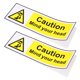 thumbnail image 1 of Houderco 2Ud Etiqueta De Precaución Para Restaurante En Papel Duradero Color Amarillo, 1 of 8