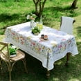 thumbnail image 2 of Rectangle Summer Tablecloth Printed Yellow Flower Vintage Summer Floral Patterns Table Cloths for Easter Picnic Outdoor Home Holiday Dining Kitchen (Yellow and Pink Flowers, 60 x 120 Inch), 2 of 6