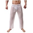 thumbnail image 2 of Tawop Mens Solid Color Gauze Sleeveless Fully Transparent Underwear Lingerie, 2 of 9