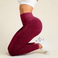 thumbnail image 7 of Qiyinn Women's Solid Color High Waist Abdomen Raising Hip Shaping Naked Tight Elastic Fitness Running Yoga Pants., 7 of 7