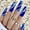 Coffin mindnight blue golden matte, variant on Fofosbeauty 24pcs Press on False Nails, Long Coffin Fake Nails, Eye of Blue Ocean Stones