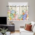 thumbnail image 4 of Easter Eggs Kitchen Curtains Window Panels, Farmhouse Spring Botanicals Plants Butterfly Insulated Window Treatment Curtain, Grommet Curtains for Bedroom/Living Room/Bathroom, 2 Piece 52"Wx45"L, 4 of 8