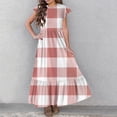 thumbnail image 4 of Tranfacy Robes d'Été pour Ados, Robes d'Été pour Filles, Robe d'Été pour Filles de 6 à 12 Ans à Manches Courtes, Col Rond, Décontractée, à Pois, Robe Longue Ample et Confortable, 4 of 7