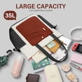 thumbnail image 7 of Gocvo 2pcs Work Tote Bags for Women, Large Capacity Puffer Tote Bags for Women, Multi-pocket Quilted Tote Bag for Work (Brown), 7 of 7