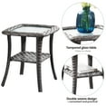 thumbnail image 3 of Ovios 3 Pieces Outdoor Furniture with 360°Swivel Rocker Chair Wicker Patio Bistro Set with Side Table, 3 of 9