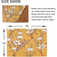 thumbnail image 5 of GZHJMY Placemats Set of 4,White Flowers Heat-Resistant Non-Slip Double Sided Washable Kitchen Dining Table Mats for Kitchen Table Decoration, 12"x18", 5 of 6