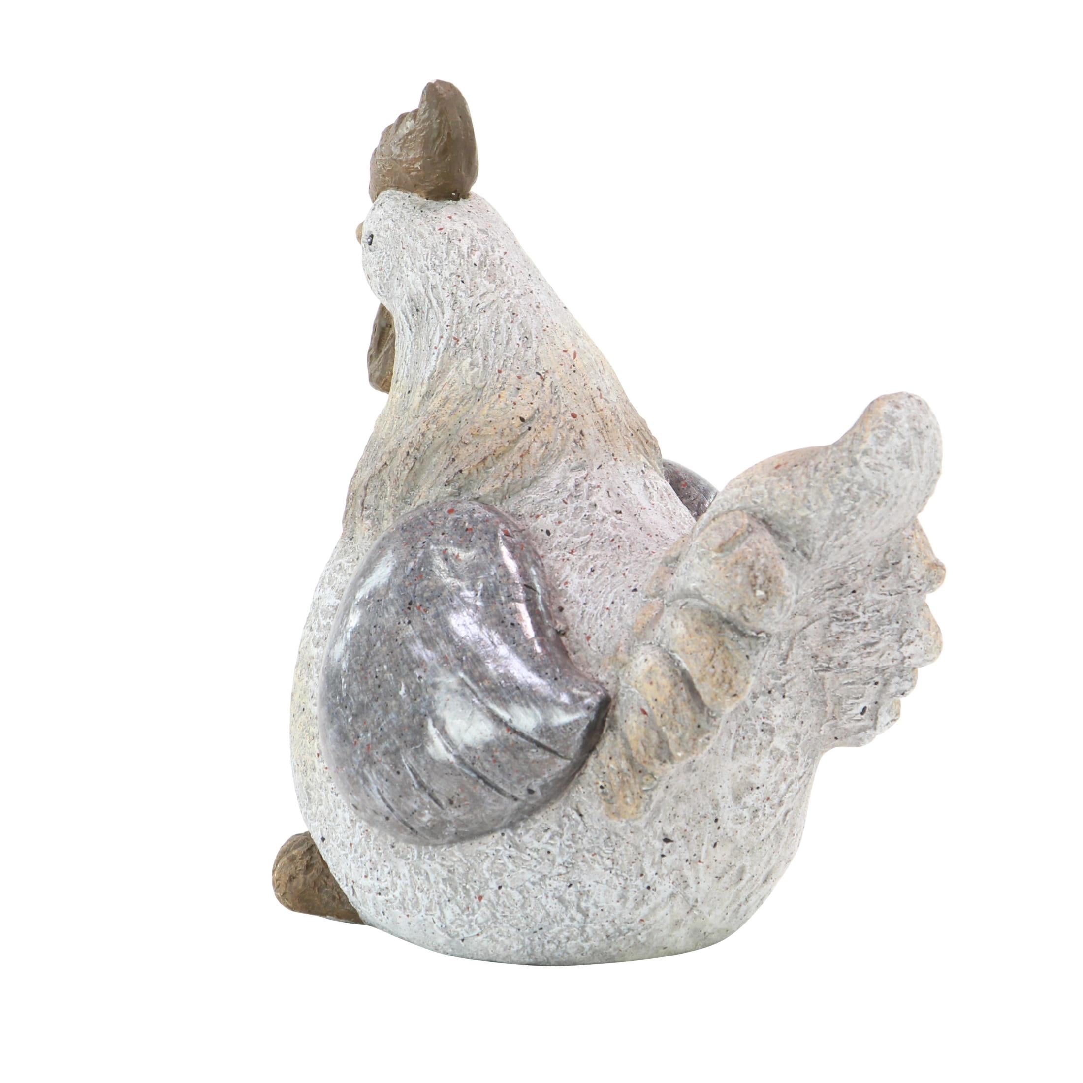 DecMode 16" Indoor Outdoor Chicken Garden Sculpture