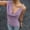 Purple, variant on Womens Sleeveless Cowl Neck Blouse Asymmetrical Hem Party & Going-Out Top,Size M