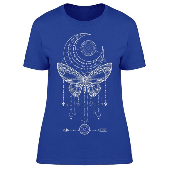 Moon And Arrows Butterfly T-Shirt Women -Image by Shutterstock, Female x-Large