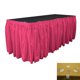 thumbnail image 1 of LA Falda de mesa de satén nupcial de lino de 21 pies por 29 pulgadas con 15 clips en L, fucsia LA Linen SkirtBridal21X29_15Lclips_FuchsiaB49, 1 of 1