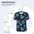 thumbnail image 3 of Hirioo Blue Butterfly for Men's Baseball T-shirt Shirts Short Sleeve Casual Summer Button Stretch T Shirts,Size S-4XL-X-Large, 3 of 7