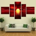 thumbnail image 3 of 5pcs 20cm Decoración para El Hogar Arte de Pared Pintura Imagen Paisaje Rojo, 3 of 5