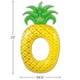 thumbnail image 3 of Northlight 72" Yellow Pineapple Inflatable Tube Ring Swimming Pool Float, 3 of 6