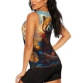 thumbnail image 3 of Hirioo Prairie Meditating Raccoon for Women's Workout Tank Top Sleeveless Workout Tops Athletic Gym Shirts-XX-Large, 3 of 7