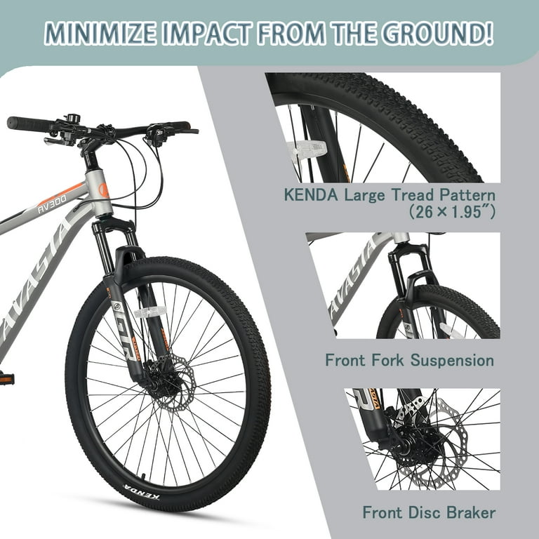 AVASTA AV300 26 inch Mountain Bike with 21-Speed，Aluminum Frame