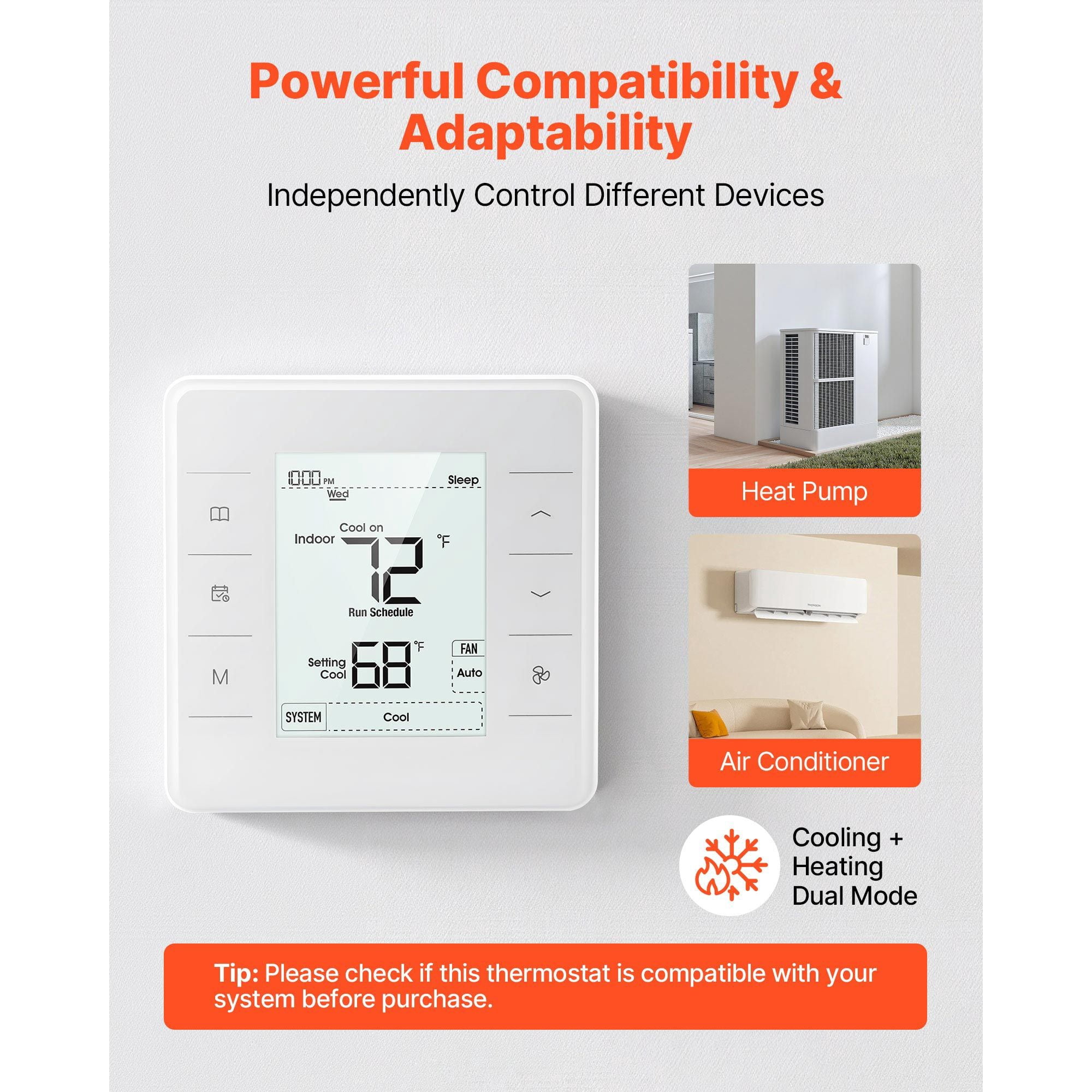 7-Day Programmable Thermostat for Underfloor Heating, Flexible Temperature Scheduling Energy Saving, Digital Home Thermostat for Floor Heating System