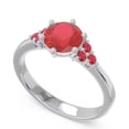 thumbnail image 2 of Diamond-Capitals 2.15 Carat New Round Cut Red Ruby Gemstone Womens Ring for Wedding and Engagement 14K White Gold Size 11, 2 of 7