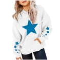 thumbnail image 1 of Girls And Cute Hoodies For Oversized Long Sleeve Drawstring Hooded Sweatshirt Gradient Teen Girls Pullover Tops White, 1 of 4