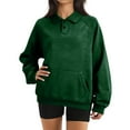 thumbnail image 5 of yuCgh Women's Button-Up Collar Pullover Top with Pocket, Casual Long Sleeve Blouse, Soft Cotton Blend, Fashion Everyday Wear for Women,Green M, 5 of 8