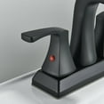 thumbnail image 6 of CES Two-Handle Bathroom Sink Faucet with Metal Drain Assembly and Supply Hose Lead-Free Mixer Double Handle Tap Laundry Utility Faucet Matte Black, 6 of 7