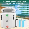 thumbnail image 5 of ABORON Round Ice Bath Tub Cold Plunge Tub with Cover for Athletes, 185 Gallons Cold Water Plunge Tubs, Portable Ice Bath at Home Outdoor, Water Chiller Compatible, 39.4in x 39.4in x 35.4in, 5 of 10