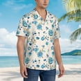 thumbnail image 5 of Fotbe Rose Flowers Hawaiian Shirt for Men Unisex Summer Beach Casual Short Sleeve Cotton Linen Button Down Shirts-X-Large, 5 of 9