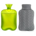 thumbnail image 1 of Bolsa de agua caliente samply de 2 L con funda tejida gris, 1 of 6