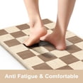 thumbnail image 2 of Anti Fatigue Kitchen Mat, Farmhouse Checkered Kitchen Rugs, Kitchen Floor Mats Non-Slip,Comfort Kitchen Mats for Floor Sink, Laundry, Office, Desk Khaki and Beige 17"x47"+17"x29", 2 of 6