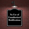 thumbnail image 2 of No Use of Unauthorized Modifications BLACK Aluminum Composite Sign 15''x18'', 2 of 9