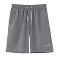 thumbnail image 3 of Bcfgryg Men's Casual Loose Fit 5 Point Shorts Summer Workout Beach Cargo Shorts Lightweight Athletic Shorts For Outdoor Activities Athletic Shorts Men Grey M, 3 of 5